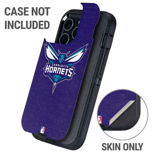 NBA Charlotte Hornets Distressed-Purple Otterbox Defender iPhone Skin