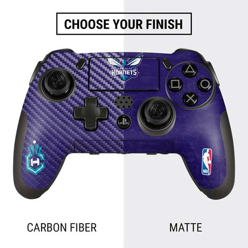 NBA Charlotte Hornets Distressed-Purple PlayStation Scuf Vantage 2 Controller Skin