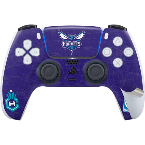 NBA Charlotte Hornets Distressed-Purple PS5 Pro Bundle Skin