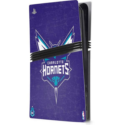 NBA Charlotte Hornets Distressed-Purple PlayStation PS5 Skins