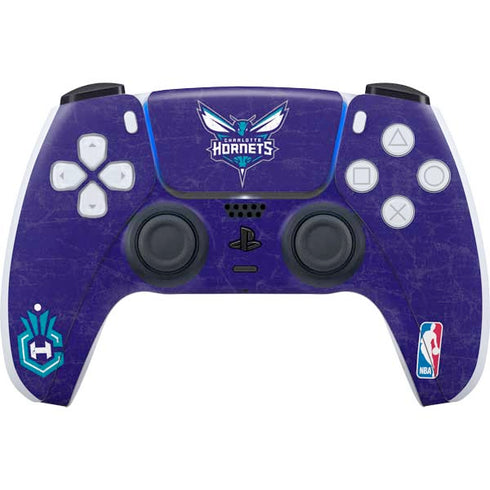 NBA Charlotte Hornets Distressed-Purple PlayStation PS5 Skins