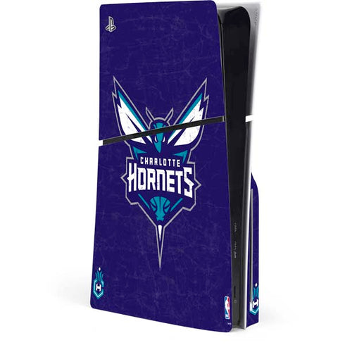 NBA Charlotte Hornets Distressed-Purple PlayStation PS5 Skins