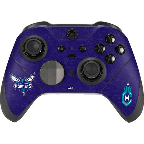 NBA Charlotte Hornets Distressed-Purple Xbox Elite Wireless Controller Series 2 Skin
