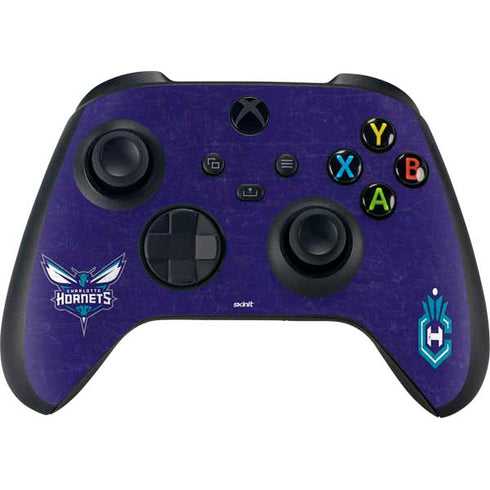 NBA Charlotte Hornets Distressed-Purple Xbox Series X Bundle Skin