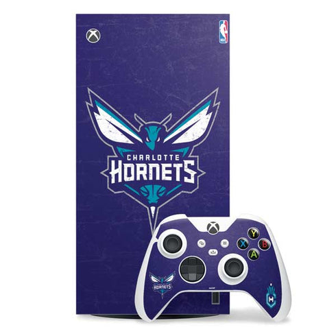 NBA Charlotte Hornets Distressed-Purple Xbox Series X Skins