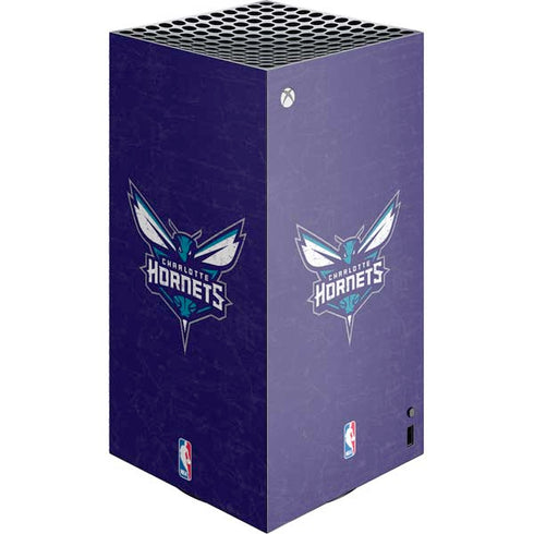 NBA Charlotte Hornets Distressed-Purple XBox Series X Digital Edition Console Skin