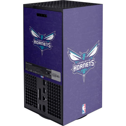 NBA Charlotte Hornets Distressed-Purple XBox Series X Digital Edition Console Skin