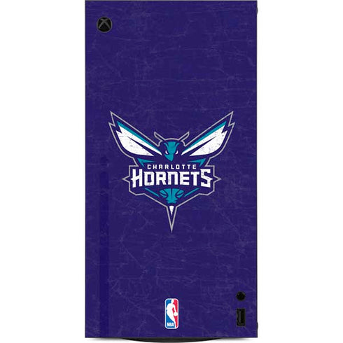 NBA Charlotte Hornets Distressed-Purple XBox Series X Digital Edition Console Skin
