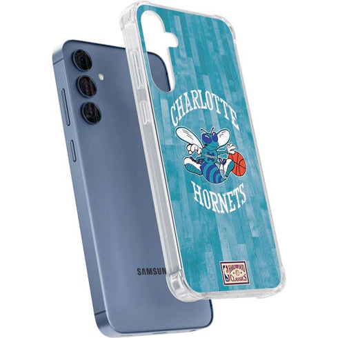 NBA Charlotte Hornets Hardwood Classics Galaxy A55 5G Clear Case
