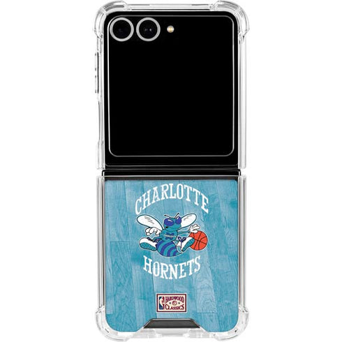 NBA Charlotte Hornets Hardwood Classics Galaxy Z Flip7 Clear Case