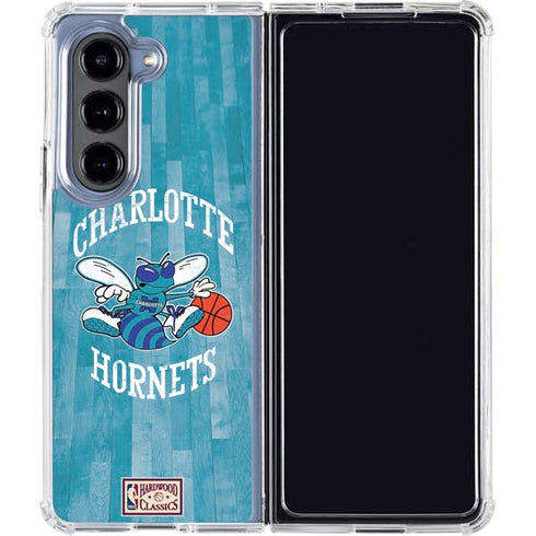 NBA Charlotte Hornets Hardwood Classics Galaxy Z Fold5 5G Clear Case