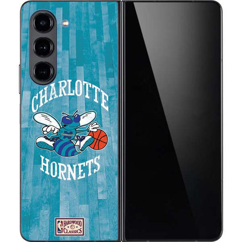 NBA Charlotte Hornets Hardwood Classics Galaxy Z Fold5 5G Skin