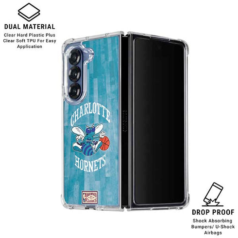 NBA Charlotte Hornets Hardwood Classics Galaxy Z Fold7 Clear Case