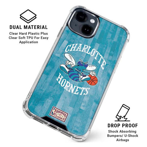 NBA Charlotte Hornets Hardwood Classics iPhone 15 Clear Case