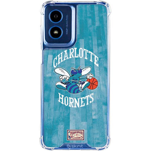 NBA Charlotte Hornets Hardwood Classics Moto G 5G (2024) Clear Case