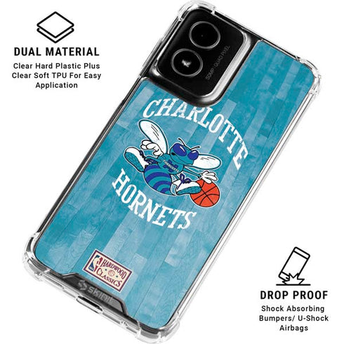 NBA Charlotte Hornets Hardwood Classics Moto G Power 5G (2024) Clear Case
