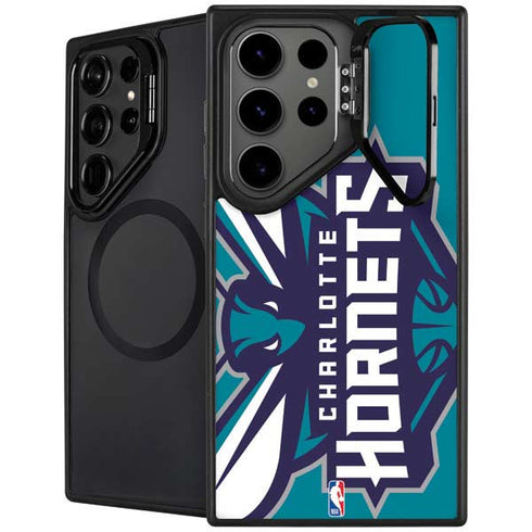NBA Charlotte Hornets Large Logo Galaxy S24 Ultra Kickstand Case