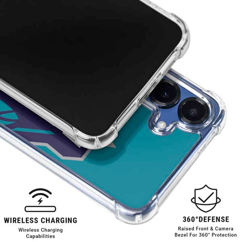 NBA Charlotte Hornets Large Logo Galaxy S25 Plus Clear Case