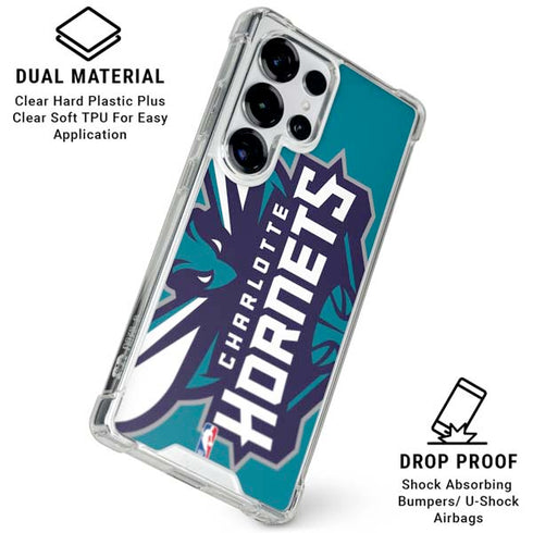 NBA Charlotte Hornets Large Logo Galaxy S25 Ultra Clear Case
