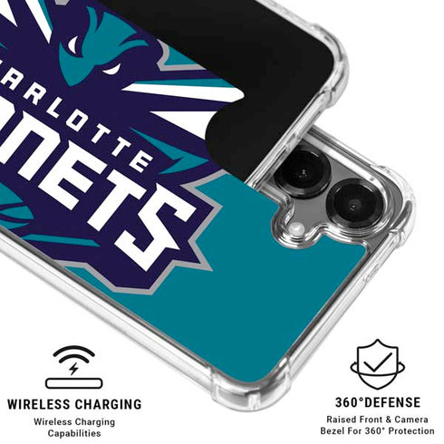 NBA Charlotte Hornets Large Logo Galaxy S26 Plus Clear Case