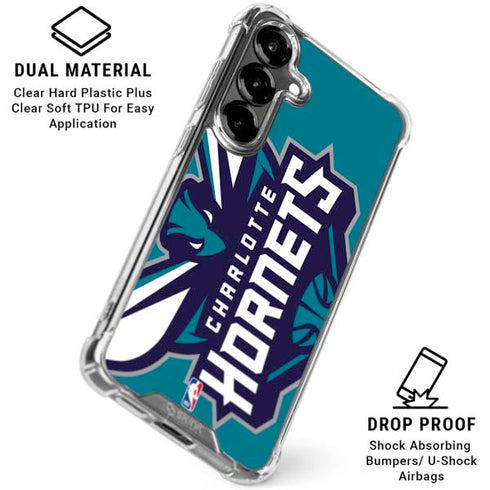 NBA Charlotte Hornets Large Logo Galaxy S26 Plus Clear Case