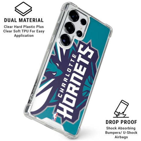 NBA Charlotte Hornets Large Logo Galaxy S26 Ultra Clear Case