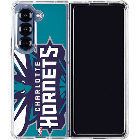 NBA Charlotte Hornets Large Logo Galaxy Z Fold6 Clear Case