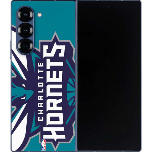NBA Charlotte Hornets Large Logo Galaxy Z Fold6 Skin