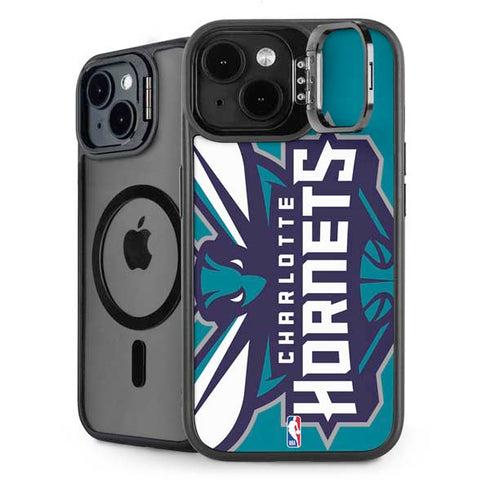 NBA Charlotte Hornets Large Logo iPhone 14 Kickstand Case