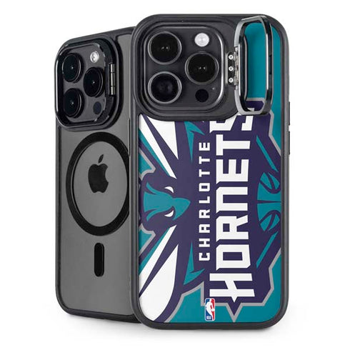 NBA Charlotte Hornets Large Logo iPhone 14 Pro Max Kickstand Case