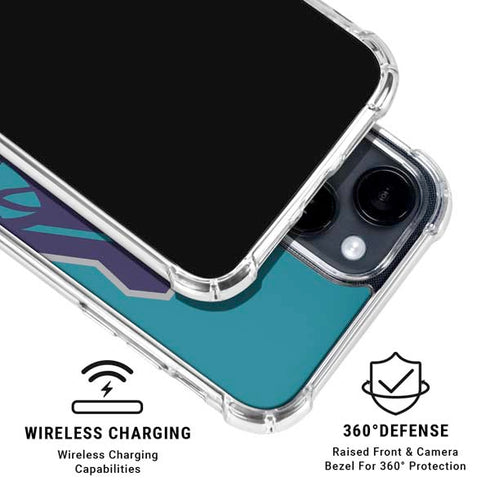 NBA Charlotte Hornets Large Logo iPhone 15 Clear Case