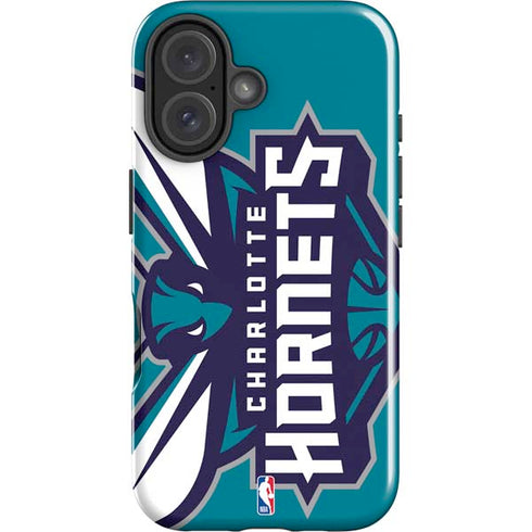NBA Charlotte Hornets Large Logo iPhone 16 Impact Case