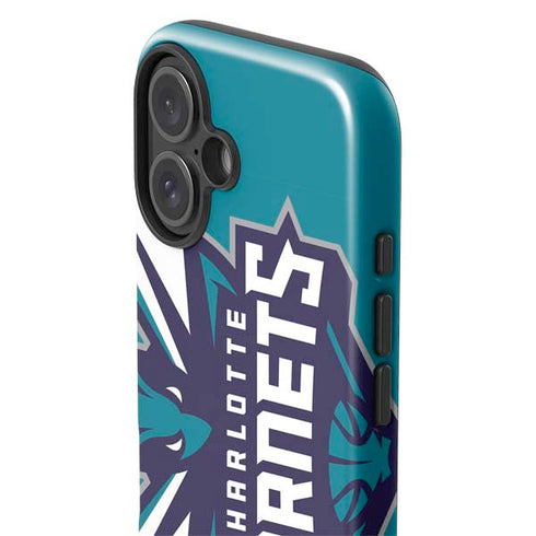 NBA Charlotte Hornets Large Logo iPhone 16 Impact Case