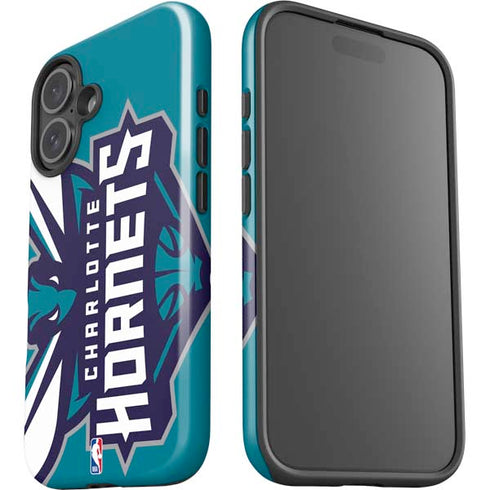 NBA Charlotte Hornets Large Logo iPhone 16 Impact Case