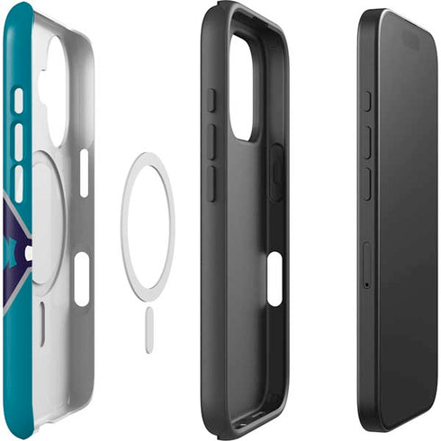 NBA Charlotte Hornets Large Logo iPhone 16 Magsafe Impact Case
