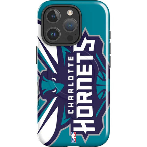 NBA Charlotte Hornets Large Logo iPhone 16 Pro Magsafe Impact Case