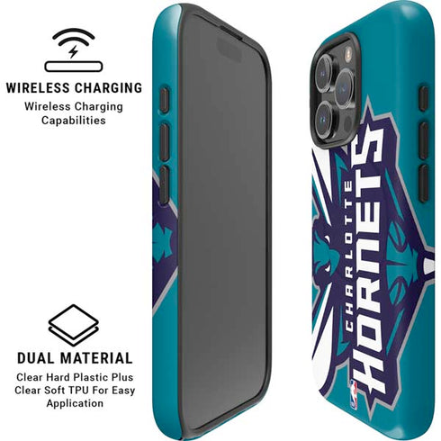 NBA Charlotte Hornets Large Logo iPhone 16 Pro Magsafe Impact Case