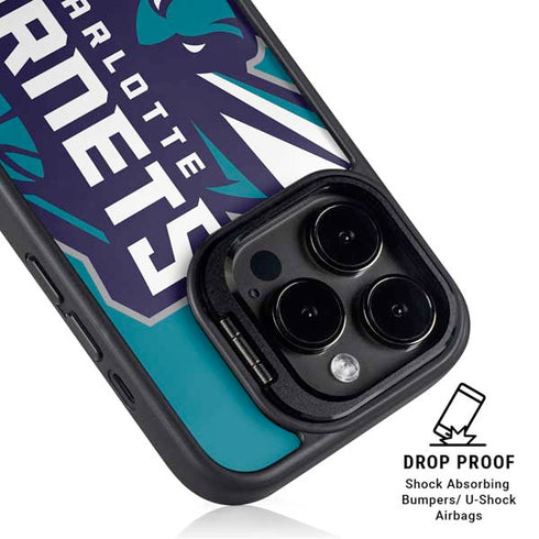 NBA Charlotte Hornets Large Logo iPhone 16 Pro Max Kickstand Case