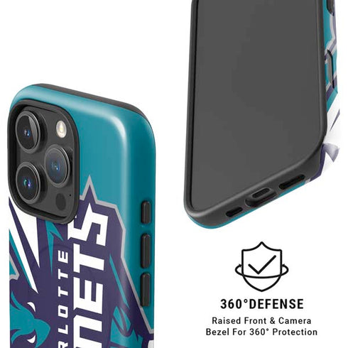 NBA Charlotte Hornets Large Logo iPhone 16 Pro Max Magsafe Impact Case