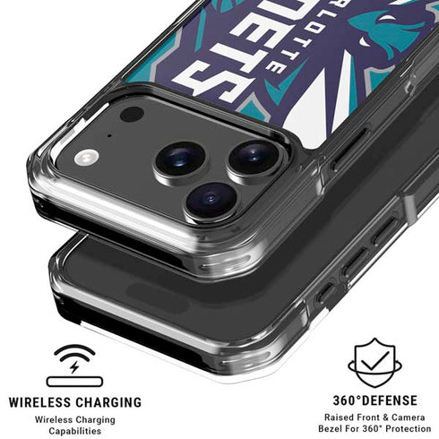 NBA Charlotte Hornets Large Logo iPhone 18 Pro Clear Case