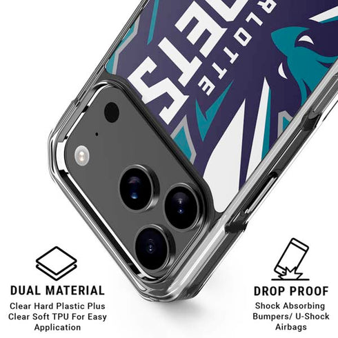 NBA Charlotte Hornets Large Logo iPhone 18 Pro Clear Case