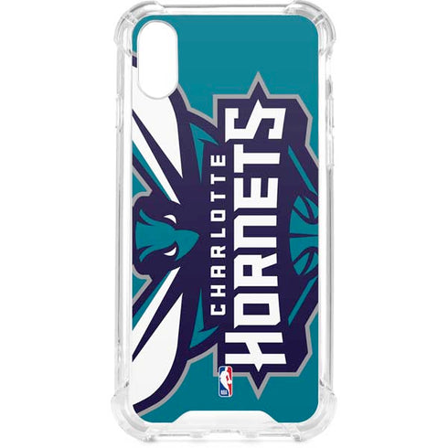 NBA Charlotte Hornets Large Logo iPhone XS Clear Case