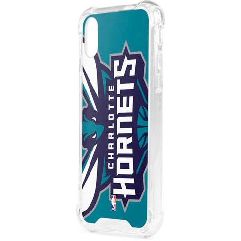 NBA Charlotte Hornets Large Logo iPhone XS Clear Case