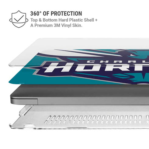 NBA Charlotte Hornets Large Logo MacBook Pro 14in (2021-24) Case plus Skin