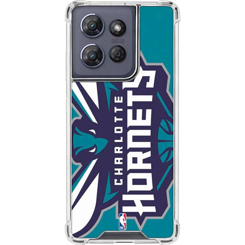 NBA Charlotte Hornets Large Logo Moto G 5G (2025) Clear Case