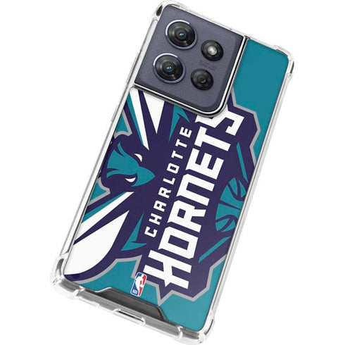 NBA Charlotte Hornets Large Logo Moto G 5G (2025) Clear Case