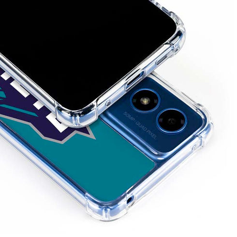 NBA Charlotte Hornets Large Logo Moto G Play 4G (2024) Clear Case