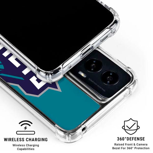 NBA Charlotte Hornets Large Logo Moto G Power 5G (2024) Clear Case