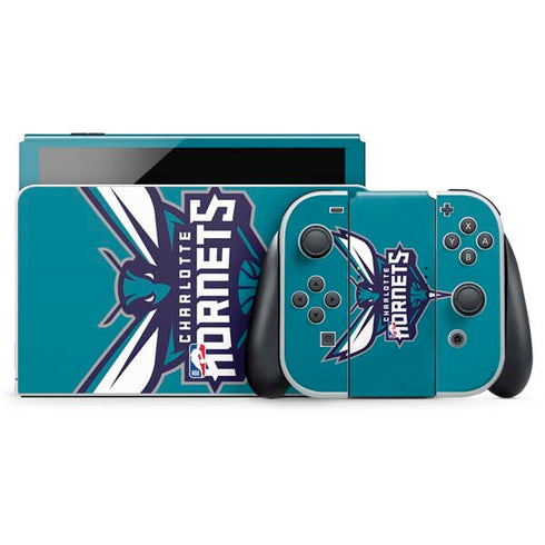 NBA Charlotte Hornets Large Logo Nintendo Skins