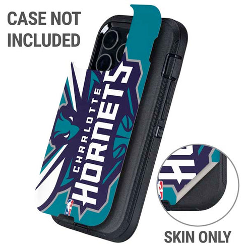 NBA Charlotte Hornets Large Logo Otterbox Defender iPhone Skin